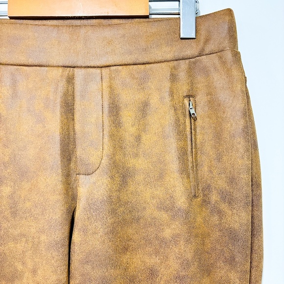 GRENIER – Tan faux suede pull-on pants | Soft stretchy fit | Medium * - Picture 7 of 8